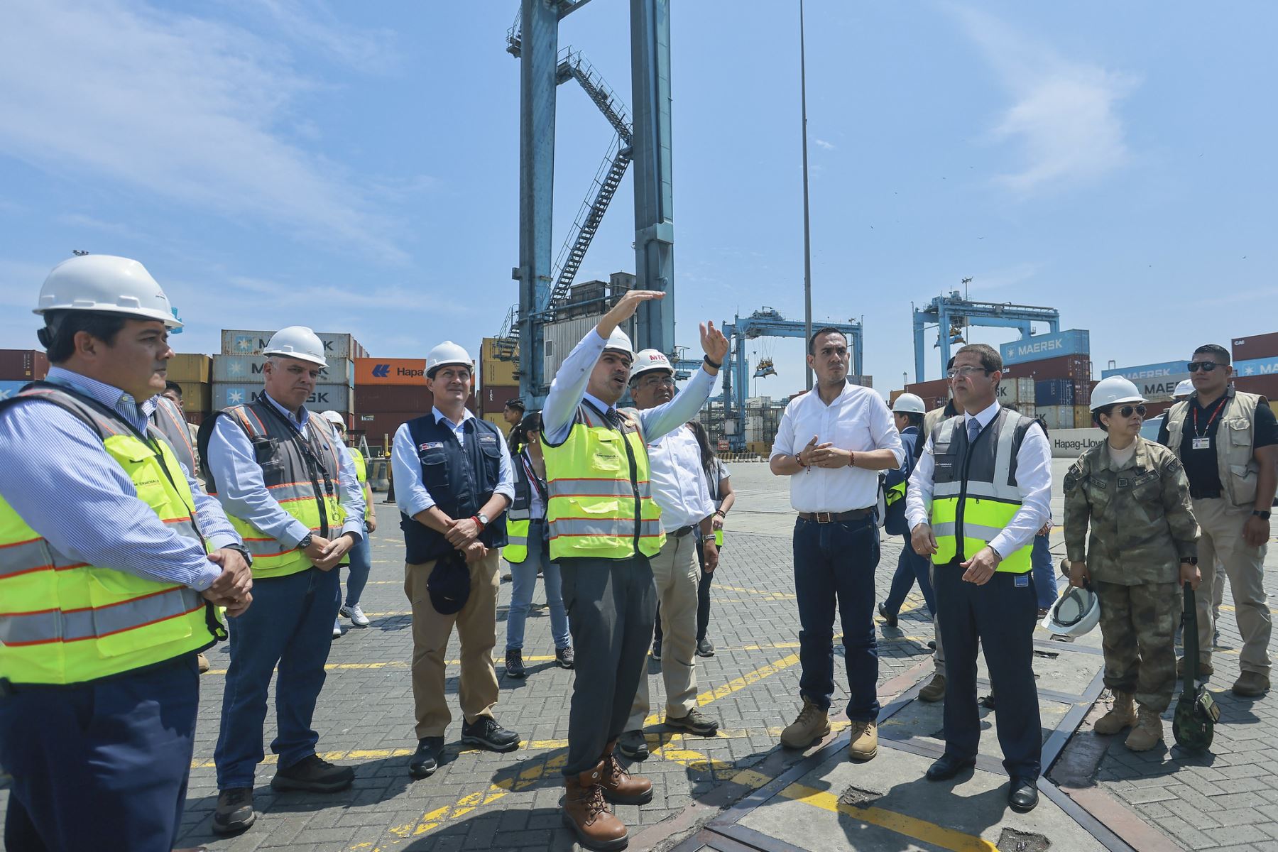 Visita de supervisión al operador del Terminal Norte Multiproposito del Puerto del Callao. Foto: ANDINA/Prensa Presidencia