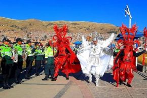 Un total de 3,900 policías velarán por la seguridad en Puno durante la celebración de la tradicional Festividad de la Virgen de la Candelaria. ANDINA/Difusión
