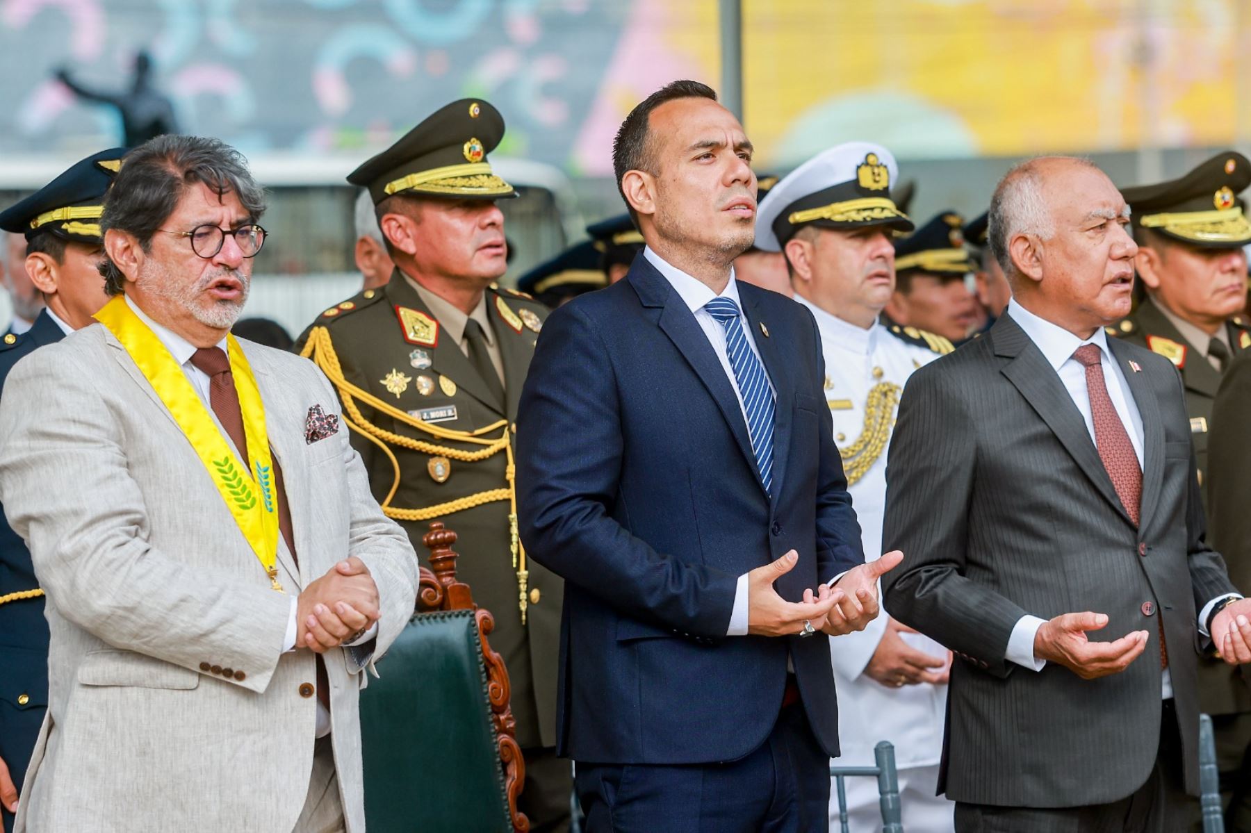 El presidente de la república, José Jerí, participa en la ceremonia por el 145° aniversario de la Batalla de Miraflores. Foto: ANDINA/ Prensa Presidencia