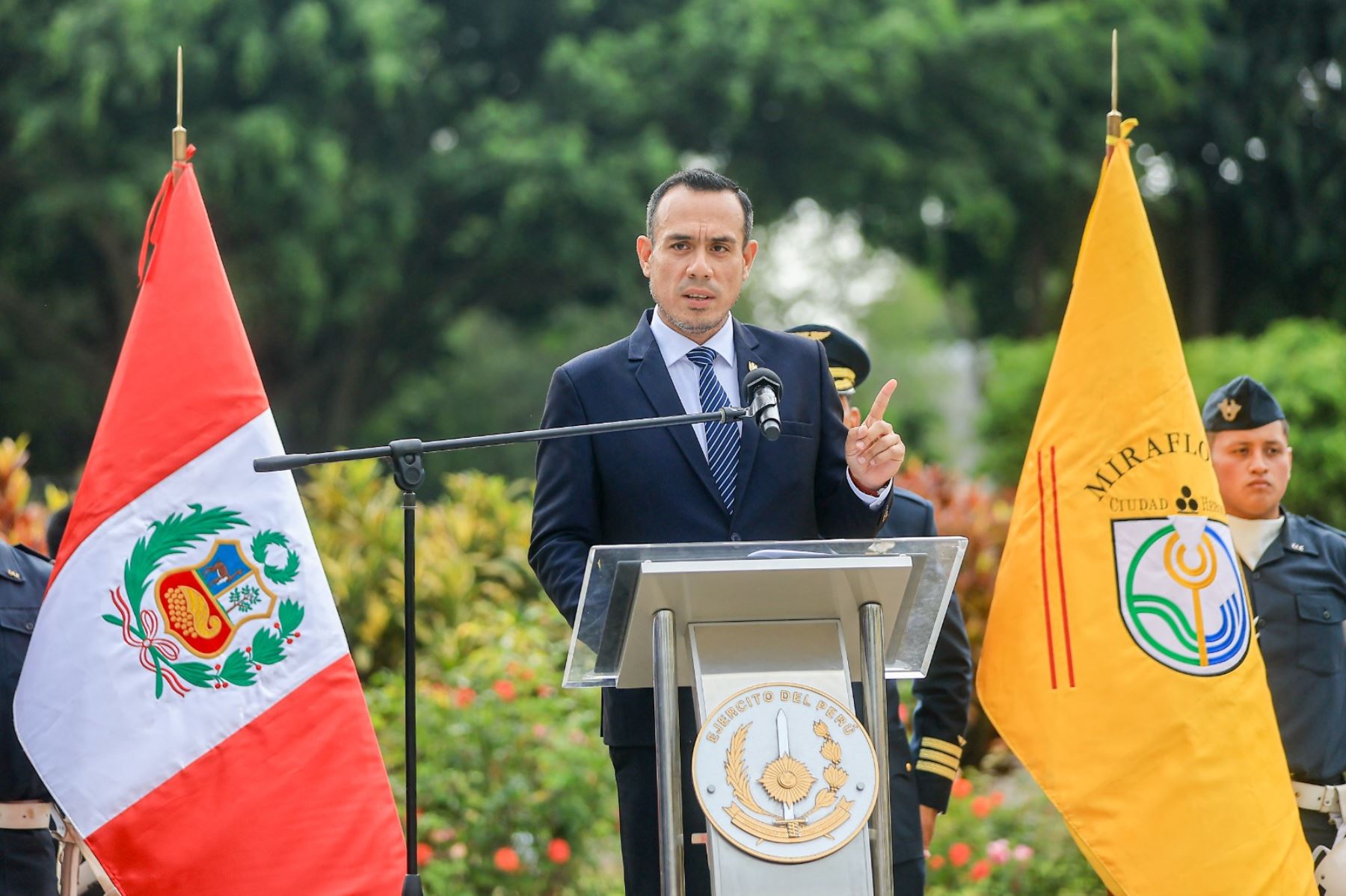 El presidente de la república, José Jerí, participa en la ceremonia por el 145° aniversario de la Batalla de Miraflores. Foto: ANDINA/ Prensa Presidencia