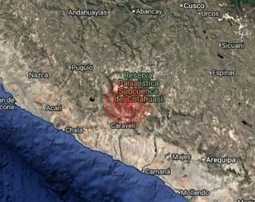 El epicentro del sismo de magnitud 4.3 se localizó cerca de Cotahuasi, ubicado en la provincia de La Unión, región Arequipa.