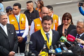El alcalde Renzo Reggiardo hizo un balance de gestión con motivo del 491 aniversario de fundación de Lima. Foto: ANDINA/Juan Carlos Guzmán