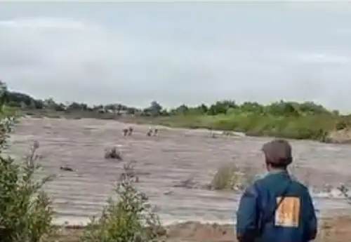 El río La Leche registra un peligroso aumento de su caudal en las últimas horas y se alertó de posibles desbordes. ANDINA/Difusión