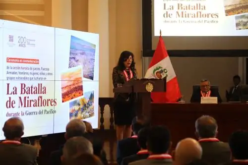 Magistrada Janet Tello Gilardi presidió el homenaje del Poder Judicial a los combatientes de Miraflores. Foto: PJ/Difusión