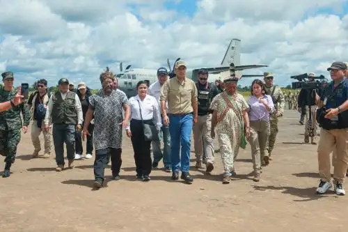 Presidente Jerí llega a provincia de Purús con donativos para poblaciones afectadas