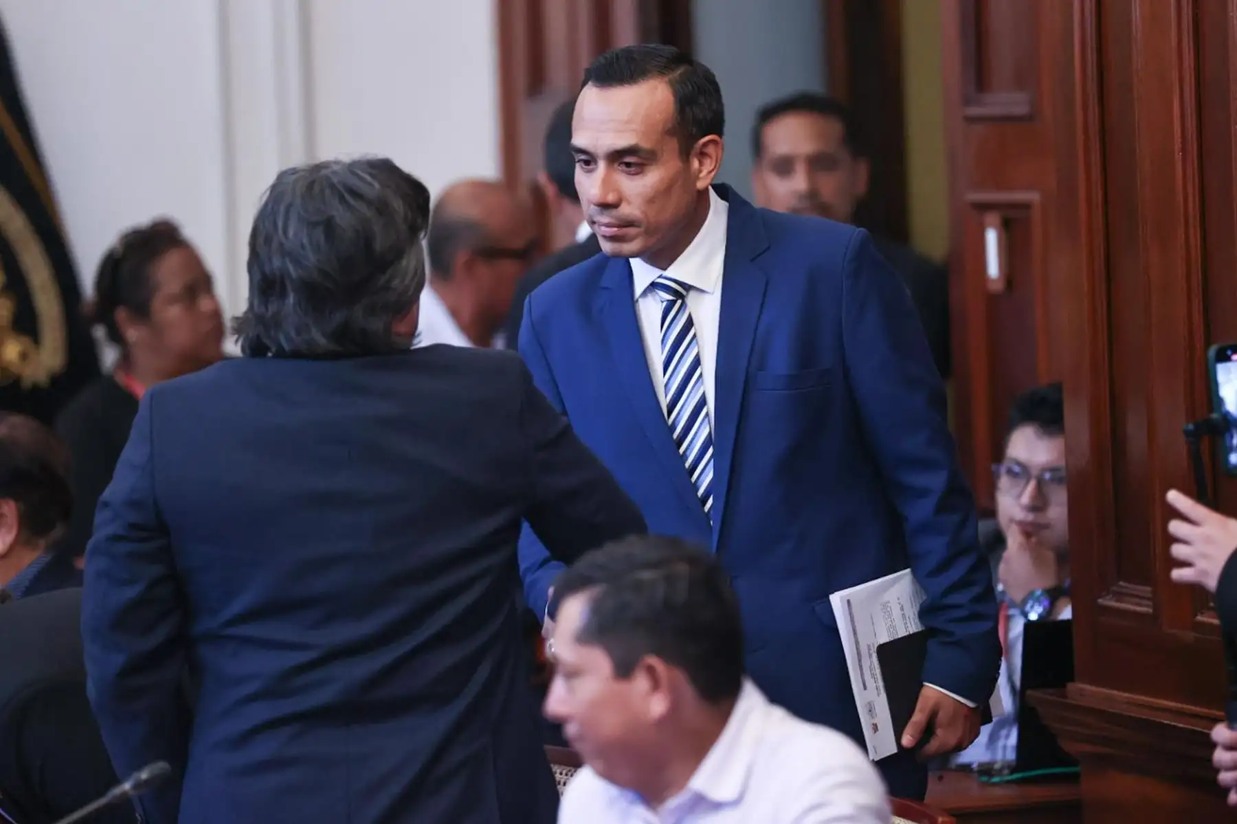 El presidente José Jerí se presenta ante la Comisión de Fiscalización del Congreso de la República.

Foto: ANDINA / Juan Carlos Guzmán Negrini