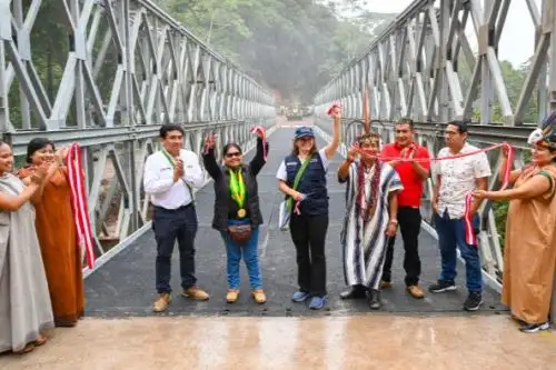El puente Garganta del Diablo (Pasco), de 51.82 metros de longitud, contó con un presupuesto de 610,119 soles. Foto: Provías Nacional