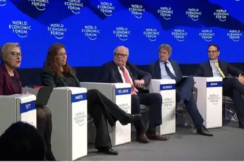 Presidente del Banco Central de Reserva del Perú, Julio Velarde participó en un panel del Foro Económico Mundial en Davos, Suiza. Foto: Cortesía.