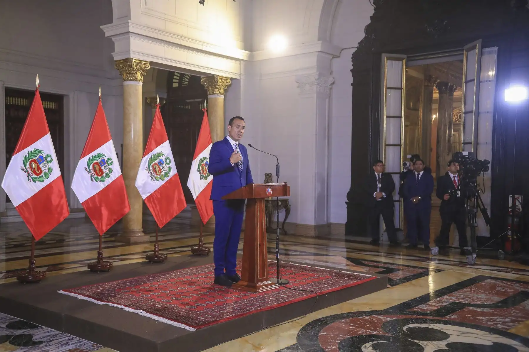 Presidente José Jerí ofreció conferencia de prensa en Palacio de Gobierno. Foto: ANDINA/Prensa Presidencia