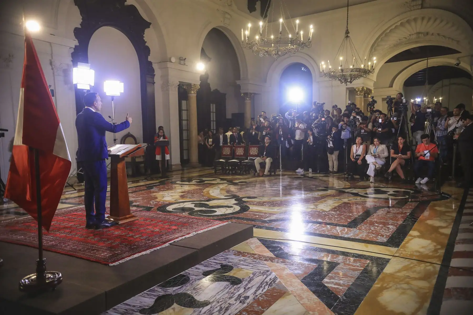 Presidente de la república, José Jerí, brinda conferencia de prensa en Palacio de Gobierno.
Foto: ANDINA/Prensa Presidencia