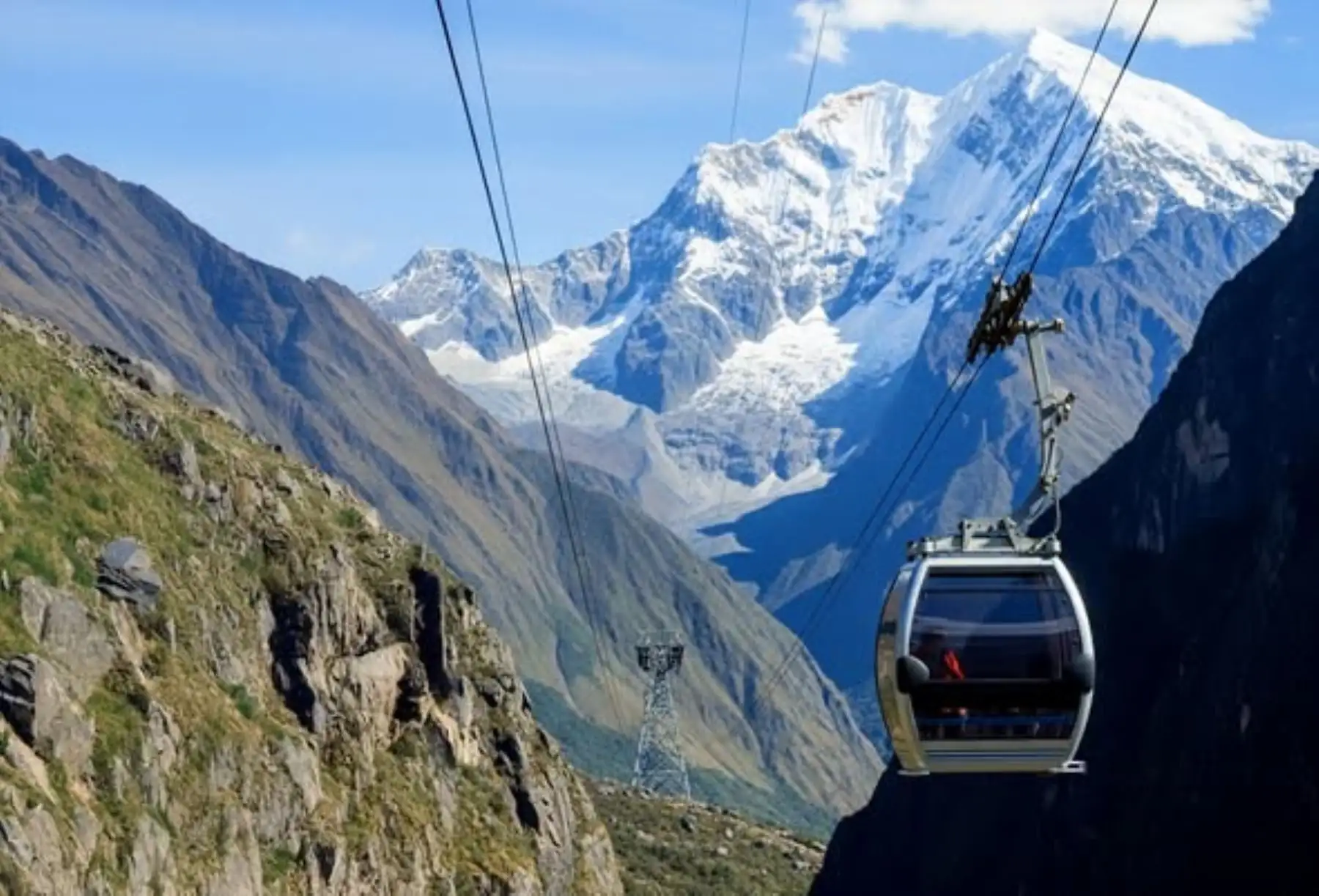 Proyección de lo que será el teleférico de Huascarán. Foto: ANDINA/Difusión