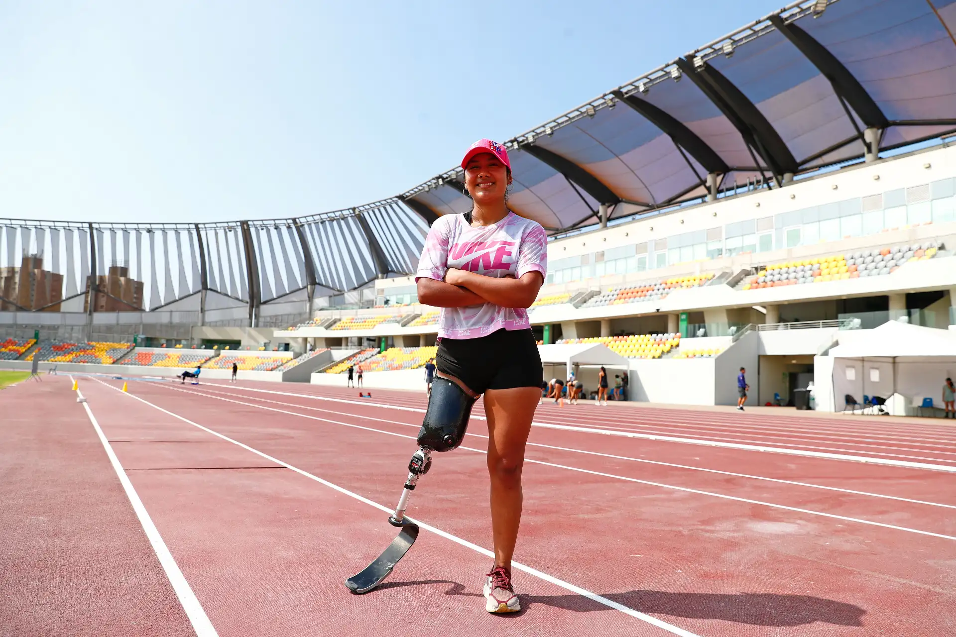 Nacida en Pucusana, al sur de Lima, María Fernanda Medina Torres es paratleta de la Asociación Nacional Paralímpica del Perú y sueña con consagrarse campeona sudamericana en 2026, campeona panamericana en Lima 2027 y clasificar a los Juegos Paralímpicos. Foto: ANDINA/Daniel Bracamonte