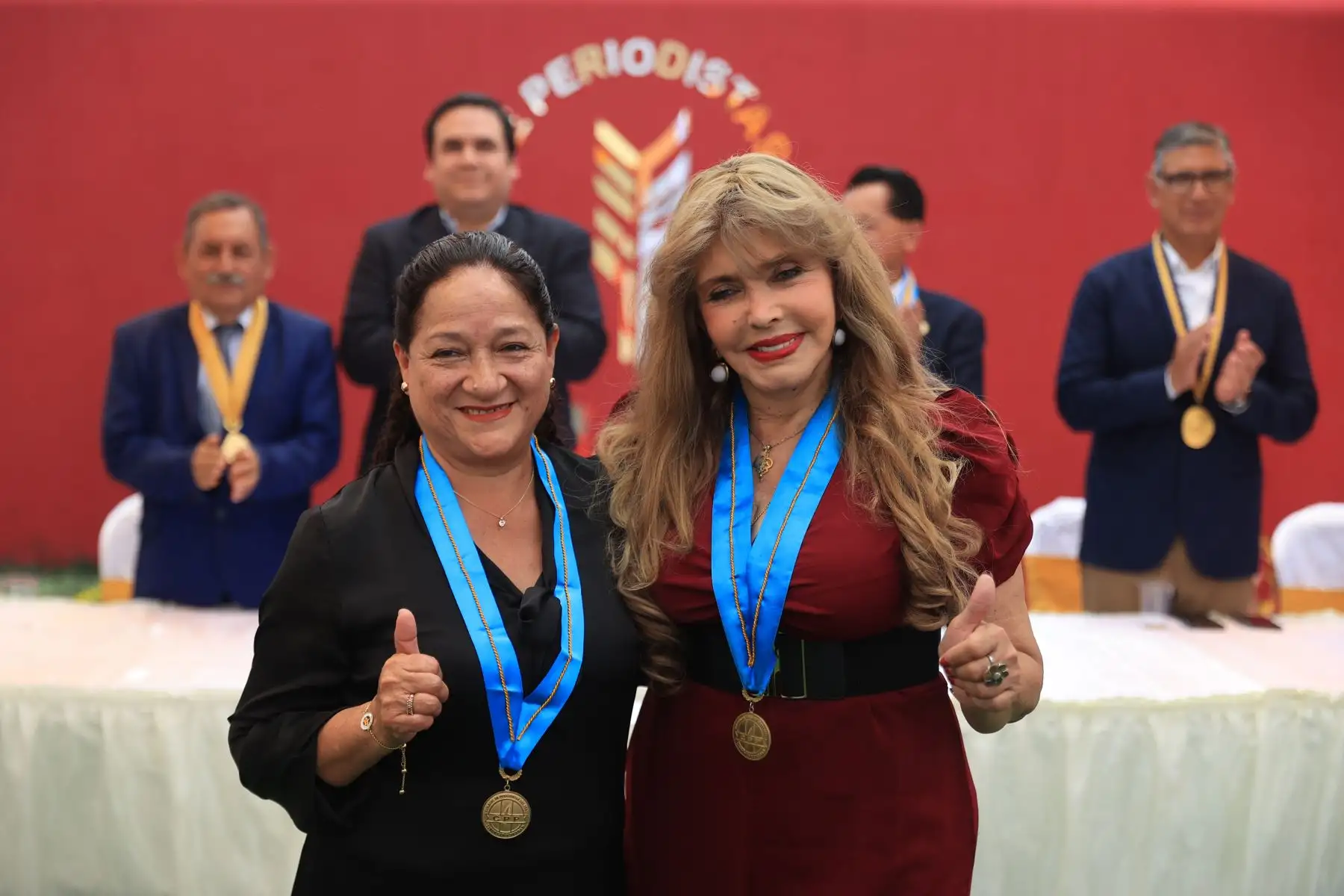 Martha Herrera Saavedra, jura como vicedecana del Colegio de Periodistas del Callao. Foto: ANDINA/Jhonel Rodríguez Robles