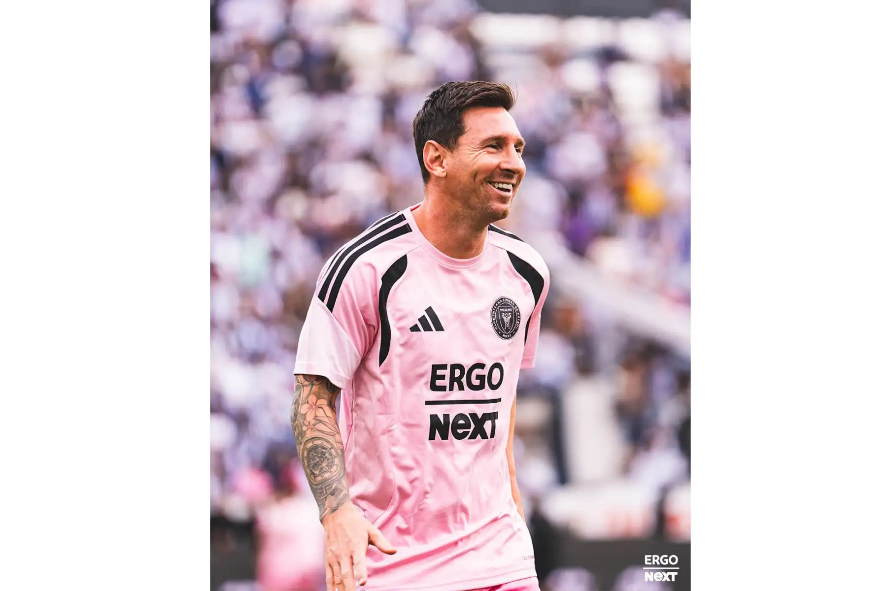El delantero argentino del Inter de Miami, Lionel Messi, durante el partido amistoso de fútbol entre Alianza Lima de Perú y el Inter de Miami de Estados Unidos en el Estadio Alejandro Villanueva en Lima.
Foto:@InterMiamiCF