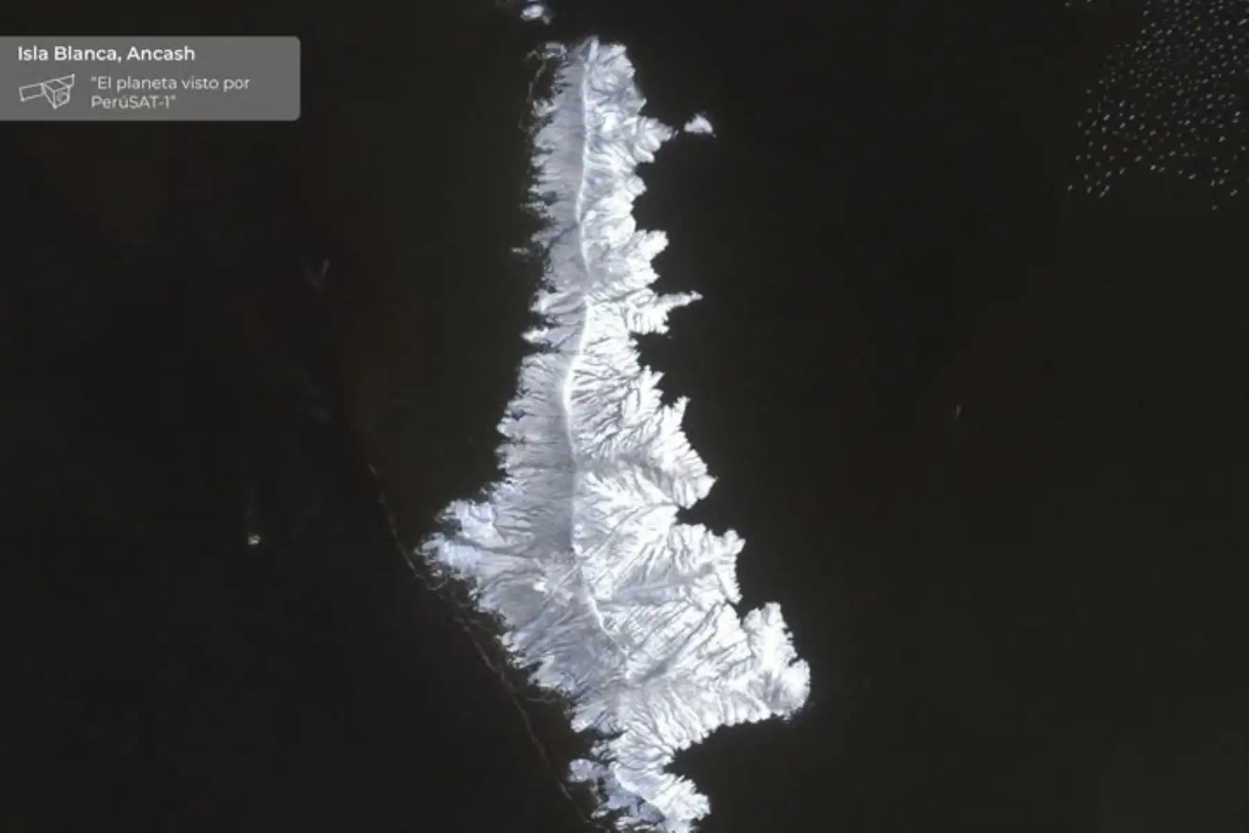 Estas publicaciones forman parte de la serie titulada “El planeta visto por PerúSat-1”, que se difunde de manera periódica en las redes sociales de la entidad, permitiendo apreciar la ubicación y extensión de distintos territorios nacionales. Foto: PerúSAT-1