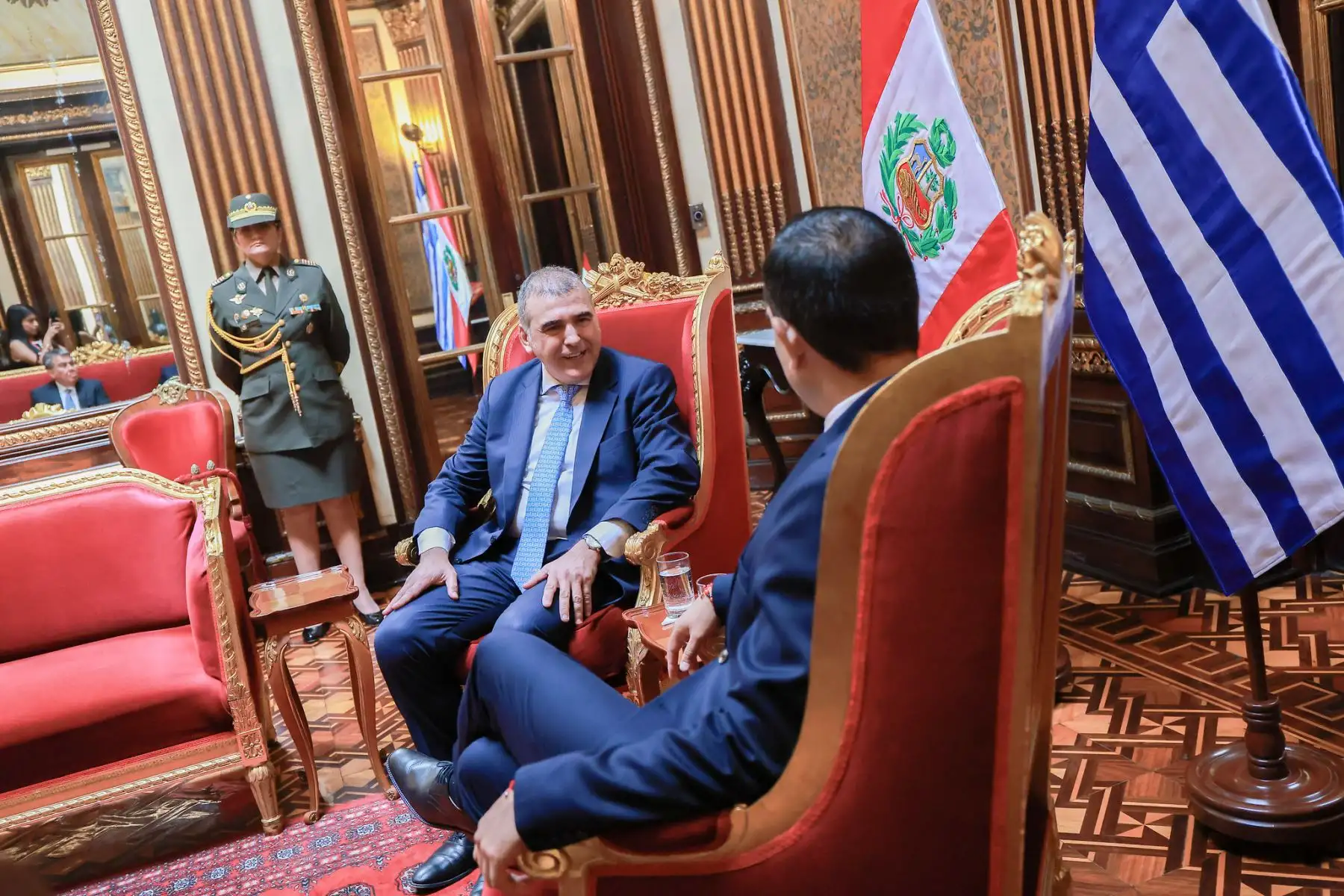 El presidente José Jerí recibe las cartas credenciales de los nuevos embajadores de la Mancomunidad de Australia, Reino Unido y la República Helénica de Grecia.
Foto: ANDINA/Prensa Presidencia