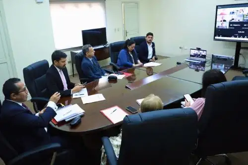 Presidente del JNE, roberto Burneo, presentó metodología de debate presidencial a organismos electorales internacionales .