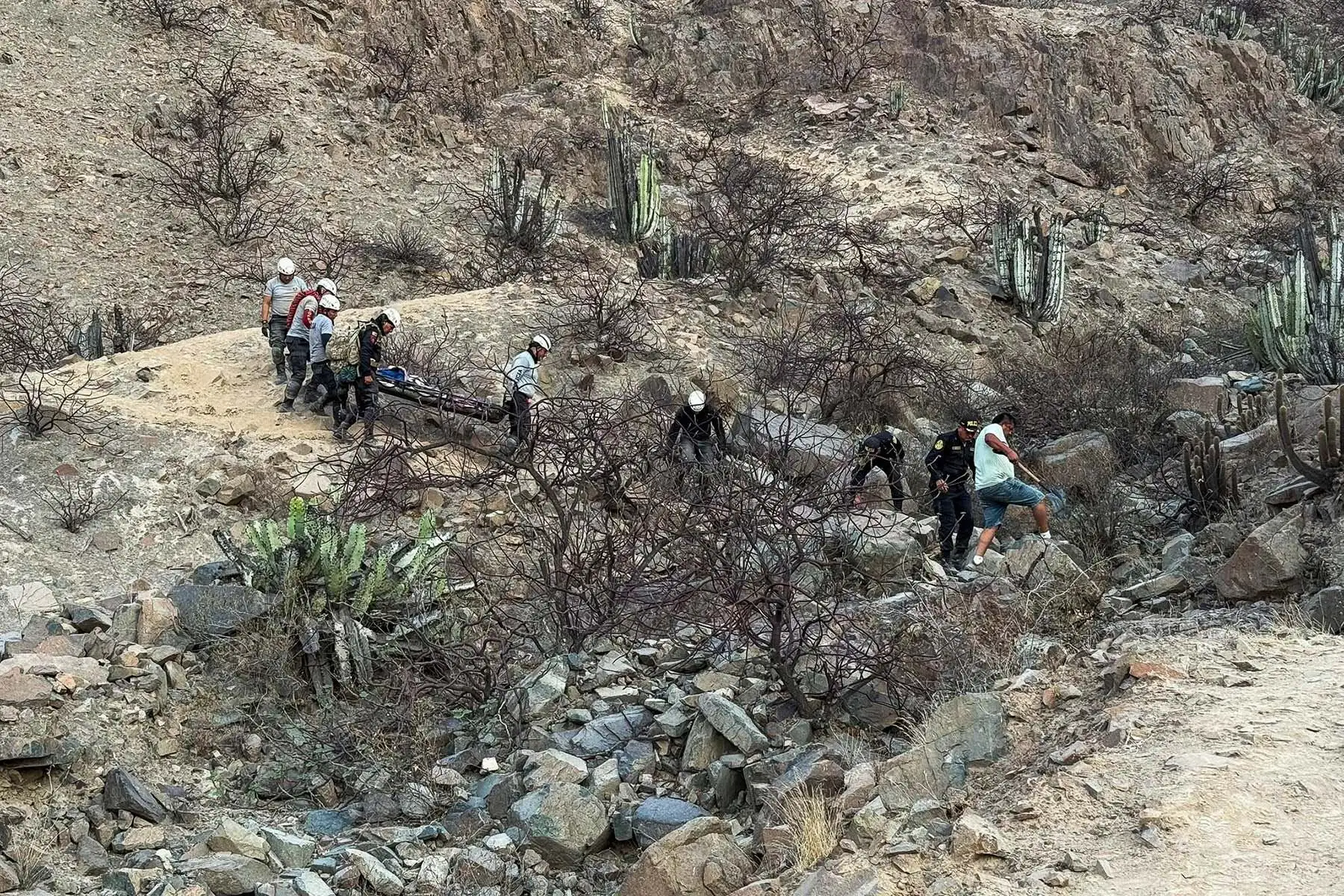 El accidente ocurrió la mañana del martes 27, cuando García Guerra ingresó al socavón acompañado de sus dos nietos, quienes lograron salir ilesos tras el derrumbe registrado en la zona. Foto: Difusión