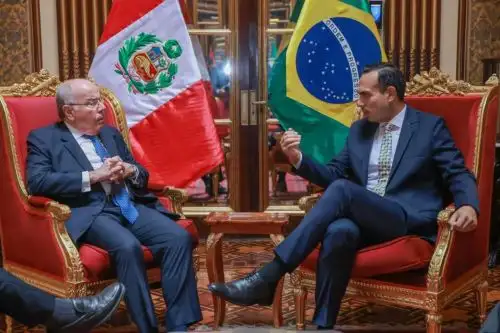 Presidente José Jerí se reunió con el ministro de Relaciones Exteriores de Brasil, Mauro Vieira