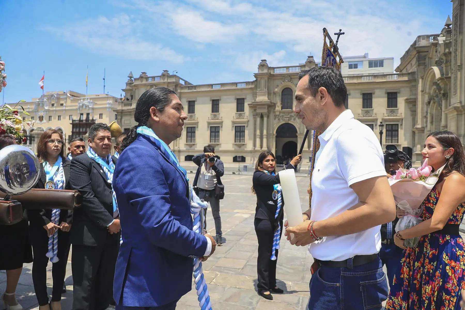 El presidente de la república, José Jerí, participa en el homenaje a la Virgen de la Candelaria que se desarrolla en en el Patio de Honor de Palacio de Gobierno.
Foto: ANDINA/Prensa Presidencia