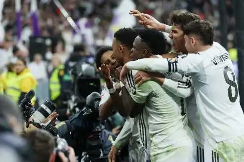 Real Madrid FC juega ante Rayo Vallecano por  la liga española  en el estadio Santiago Bernabeu de Madrid