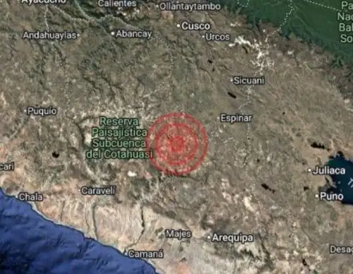 Un temblor de magnitud 4.0 se produjo esta mañana en la provincia de Castilla, región Arequipa.