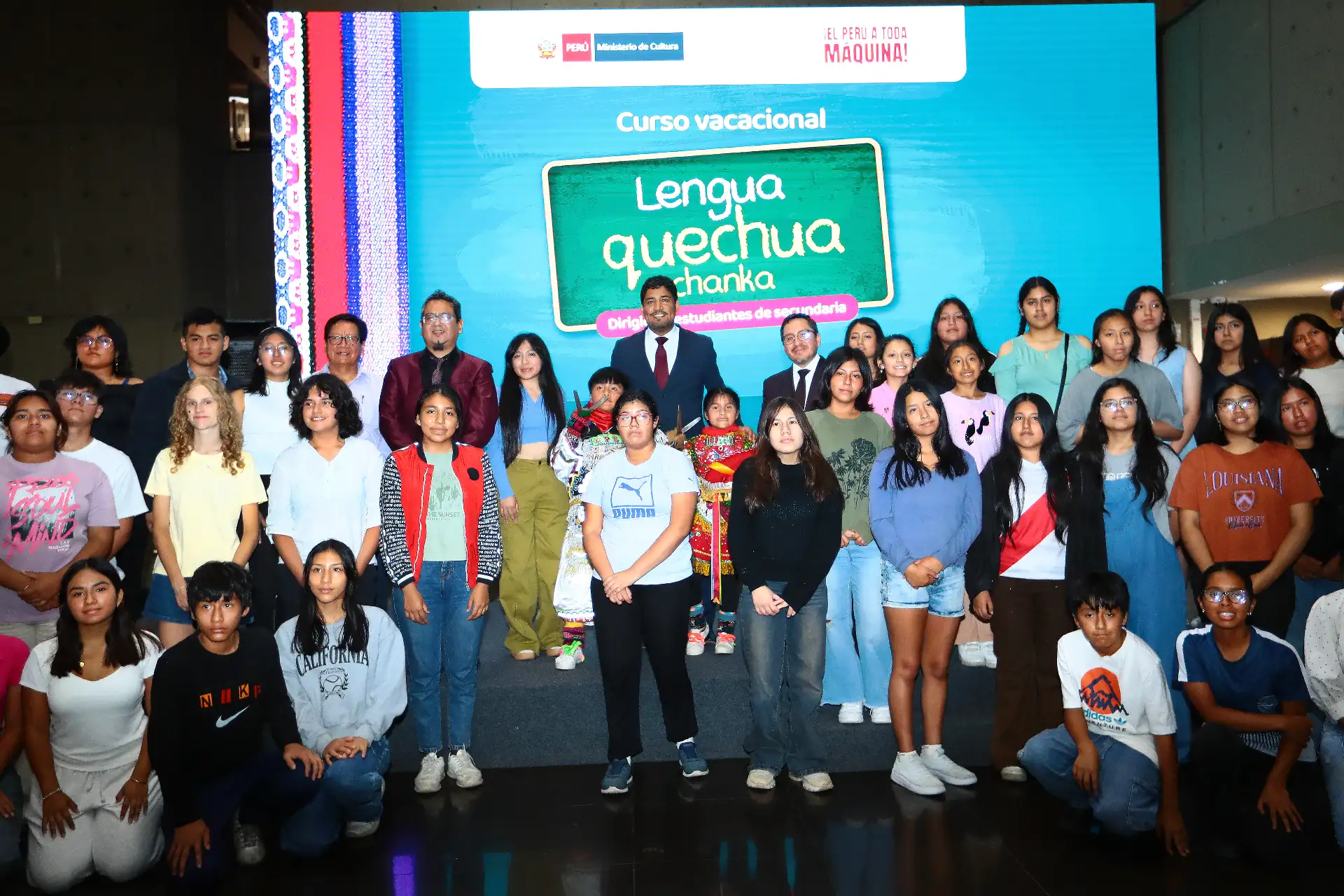 El Ministerio de Cultura inaugura el curso vacacional gratuito de quechua chanka, dirigido a estudiantes de nivel secundario, como parte de su política de promoción de las lenguas originarias.
Foto: ANDINA/Verónica Calderón Zúñiga