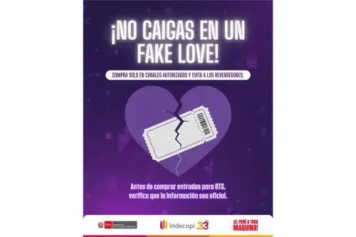 ¡Cuidado! Las entradas para los conciertos de BTS en Lima aún no están a la venta. Foto: Indecopi