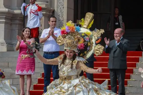 Recibimiento del Carnaval de Cajamarca 2026 en Palacio de Gobierno