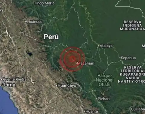 El epicentro del temblor de magnitud 4.0 se localizó a siete kilómetros de la ciudad de Satipo, región Junín.