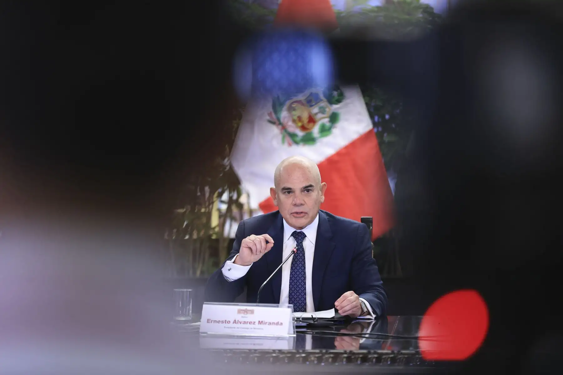 Durante el encuentro, el premier Álvarez destacó la importancia de articular una clase política emergente con un sector empresarial comprometido con la producción nacional para asegurar el desarrollo del país. Foto: ANDINA/Jhonel Rodríguez Robles