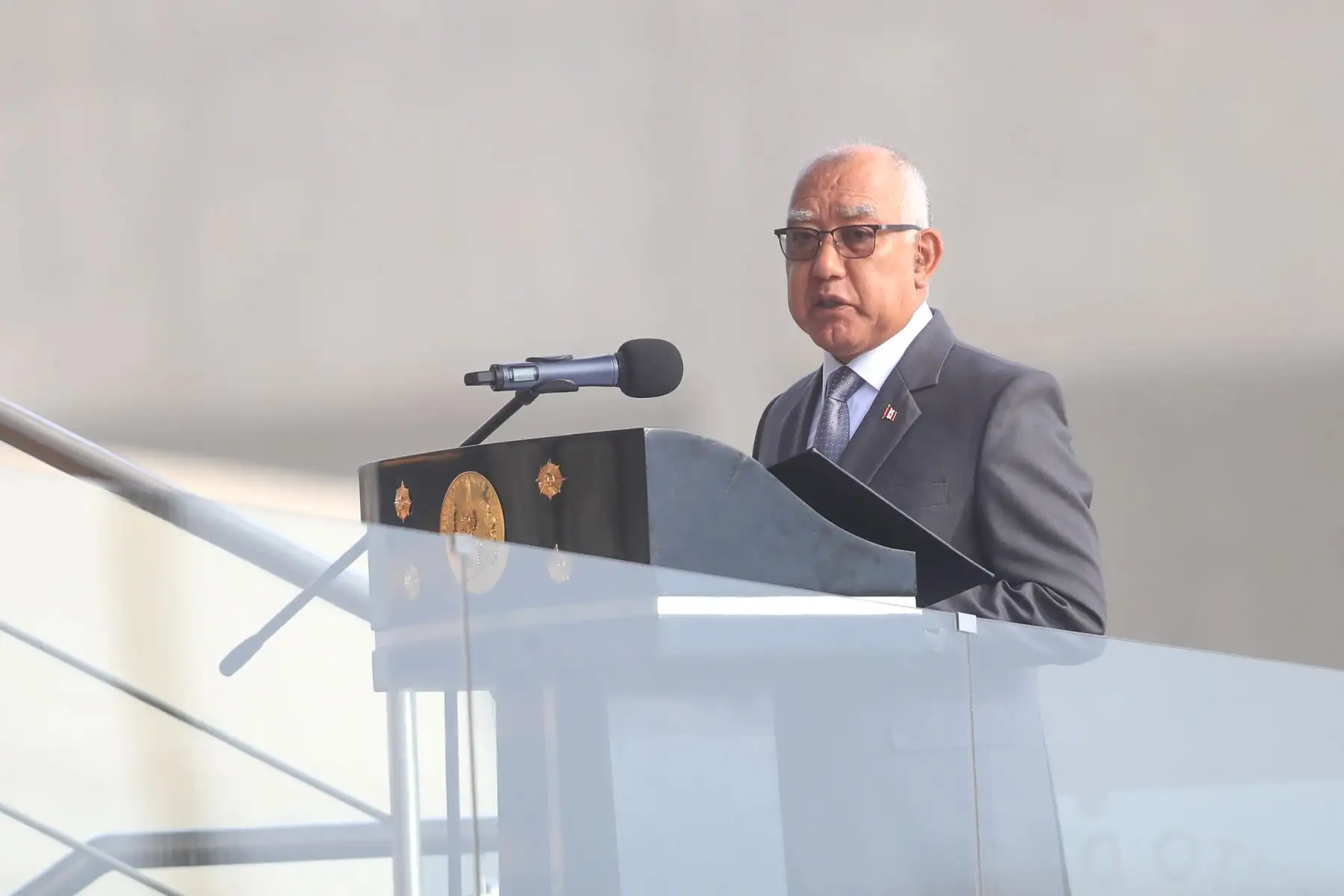 de la misma forma el ministro de defensa César Francisco Díaz Peche también se presento en el lanzamiento de las campañas de Plataformas Itinerantes de Acción Social (PIAS) Terrestres 2026 Foto: ANDINA/Ricardo Cuba