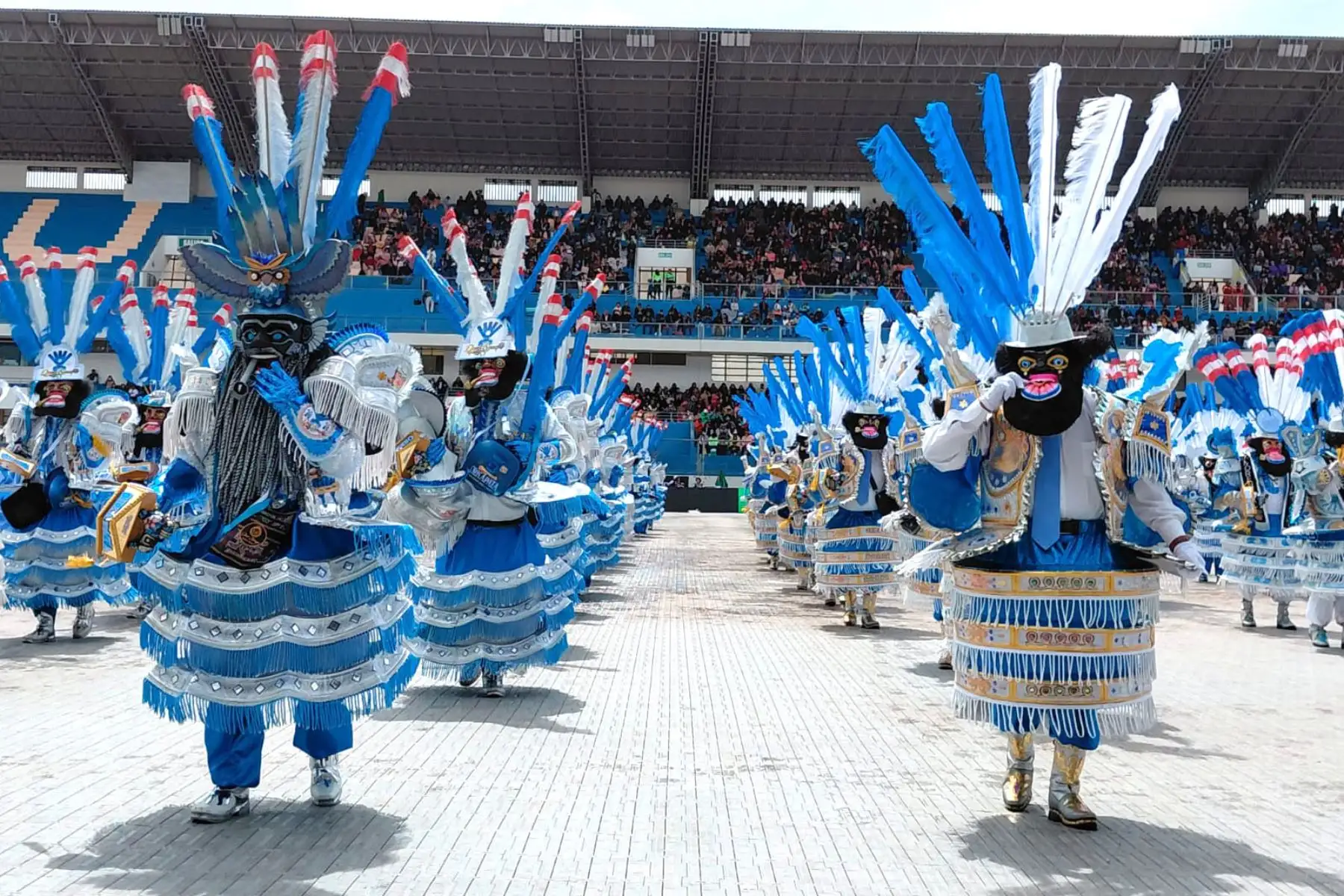 La octava de  la festividad de la Virgen de la Candelaria 2026 en Puno está en pleno apogeo. Hoy, 8 de febrero, se lleva a cabo el concurso de danzas en traje de luces en el estadio de la Universidad Nacional del Altiplano.
Foto: ANDINA/ Difusión