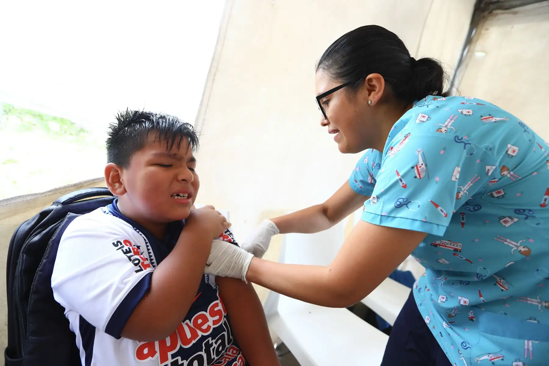 Personal de salud garantiza la atención continua a las familias que acuden al parque.
Foto: ANDINA/Verónica Calderón Zúñiga
