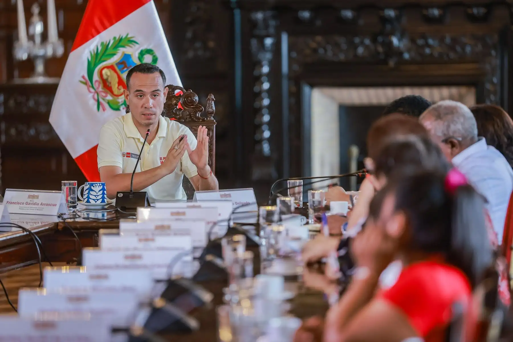Presidente José Jerí sostiene reunión con la  Junta Directiva de la Organización de los Vasos de Leche de Lima. Foto: ANDINA/Prensa Presidencia