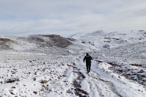 Foto de archivo de una nevada en el distrito de Andagua, en la sierra de la región Arequipa. ANDINA/Difusión