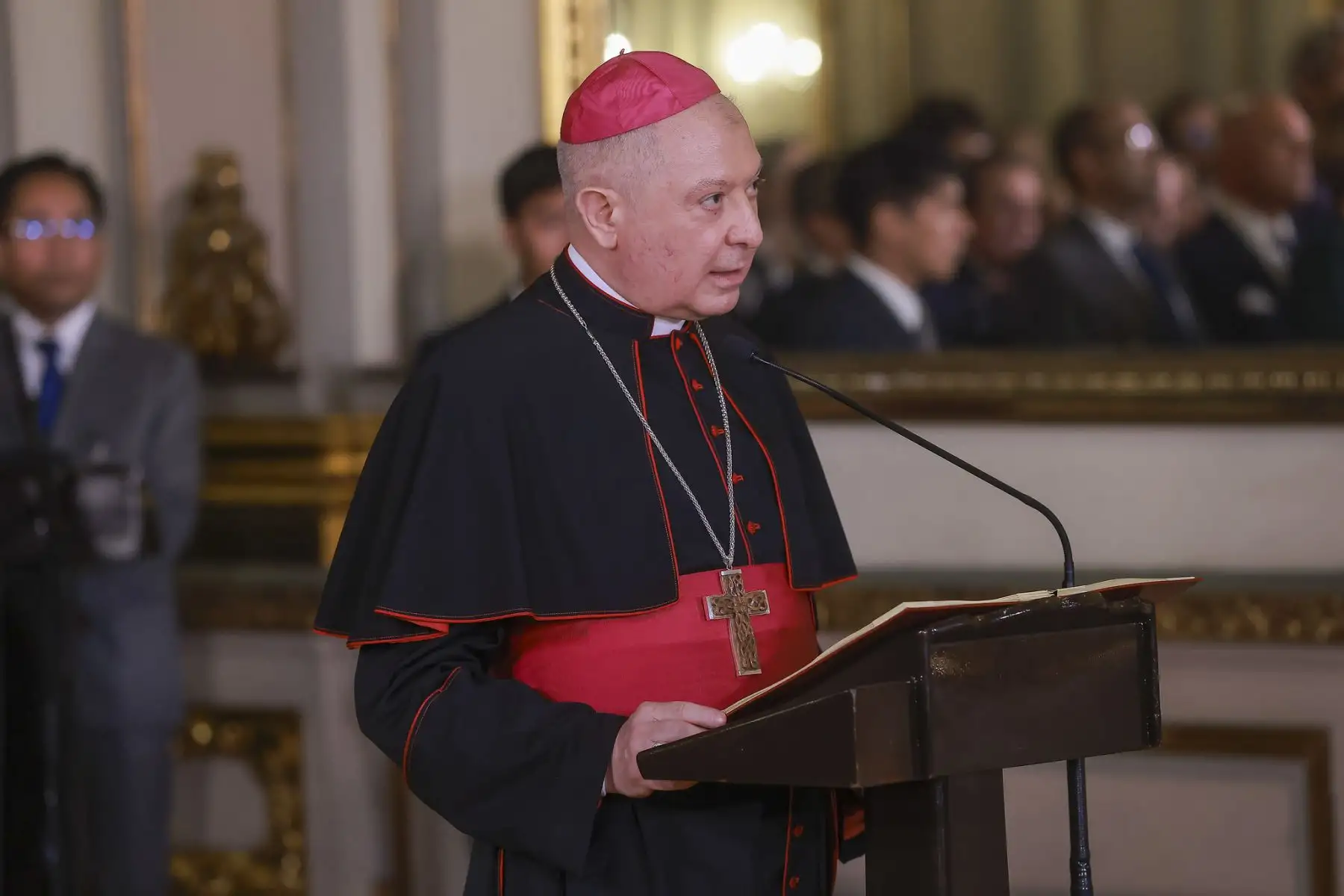 En Palacio de Gobierno, el presidente de la república, José Jerí, recibió el saludo del Cuerpo Diplomático acreditado en el Perú, integrado por embajadores, encargados de negocios y representantes de organismos internacionales . Foto: ANDINA/Prensa Presidencia