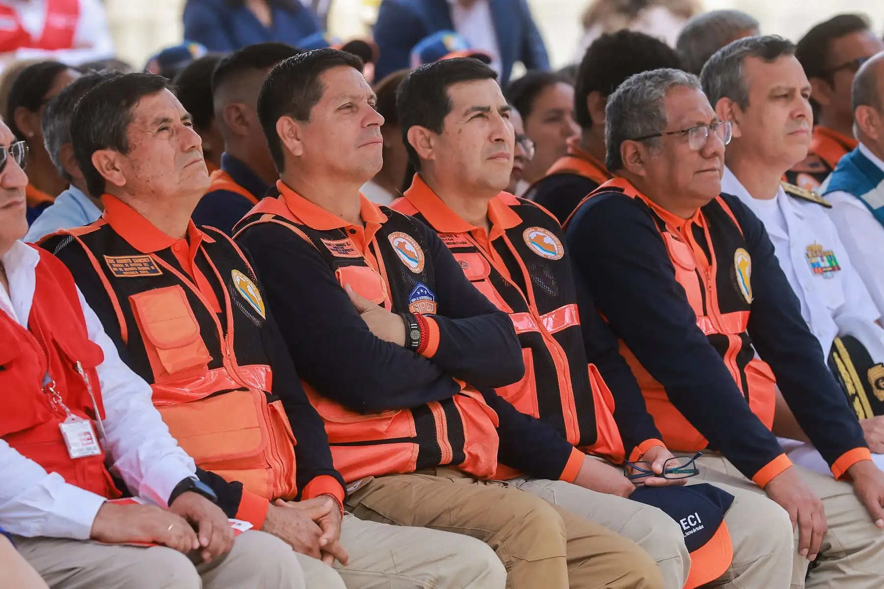 El presidente de la república, José Jerí, tomó hoy juramento a voluntarios en emergencia y rehabilitación (VER), destacando la vocación de servicio al país y al prójimo de parte de sus integrantes. Foto: ANDINA/Prensa Presidencia