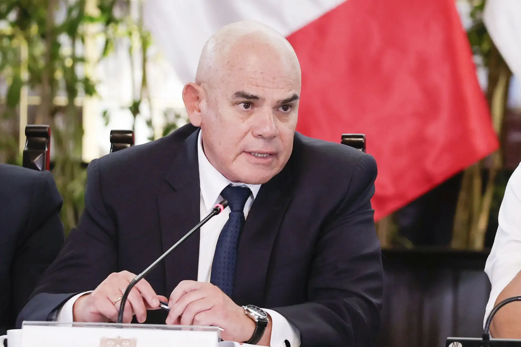 El presidente de la república, José Jerí, anunció durante instalación de la sesión ordinaria del Consejo Nacional de Seguridad Ciudadana, que se debatirá el  Plan Nacional de Seguridad Ciudadana elaborado por el Ejecutivo, una herramienta que nos permitirá mejorar la articulación de los esfuerzos de las instituciones públicas involucradas en la guerra contra la criminalidad. Foto: ANDINA/Prensa Presidencia