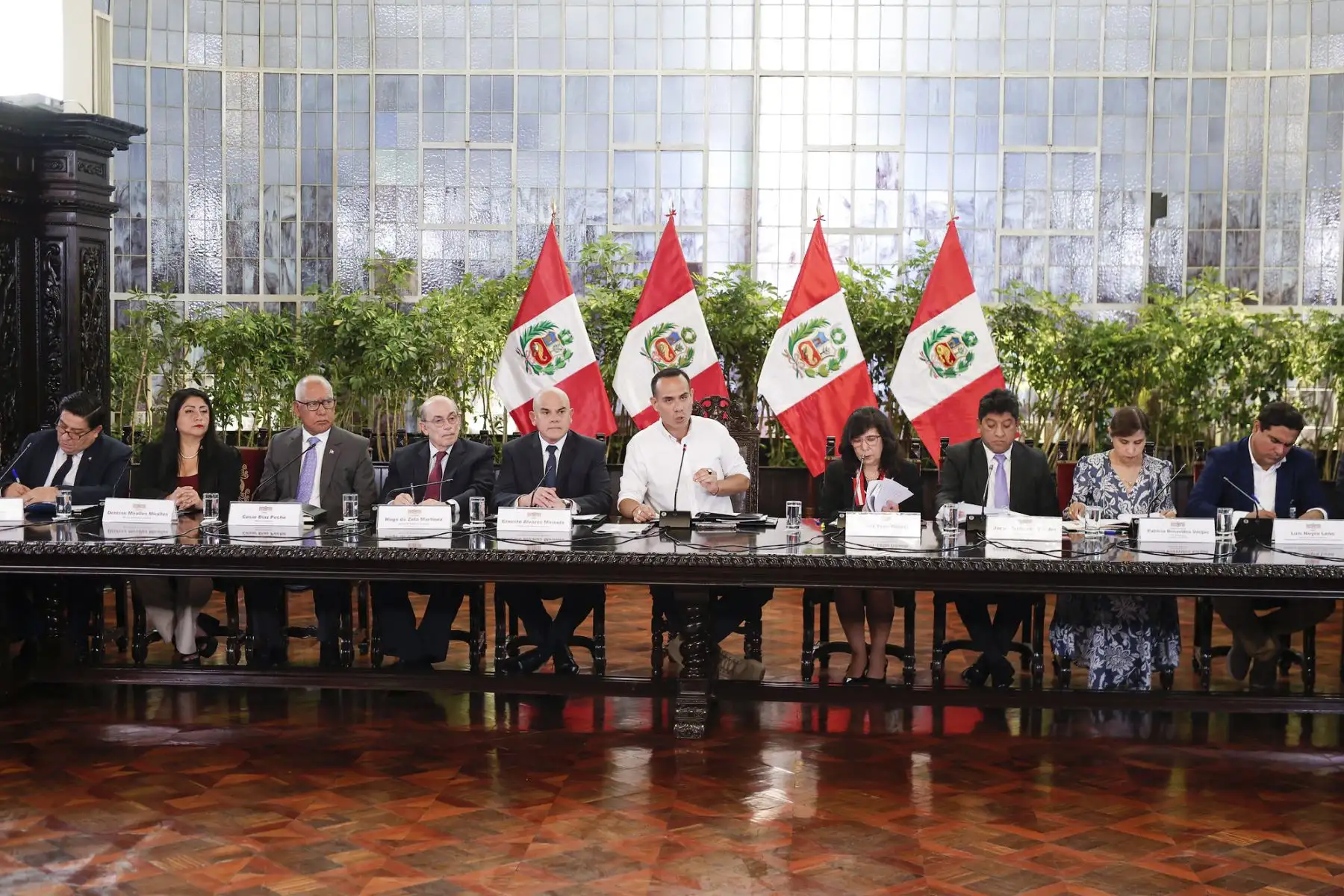 El presidente de la república, José Jerí, anunció durante instalación de la sesión ordinaria del Consejo Nacional de Seguridad Ciudadana, que se debatirá el  Plan Nacional de Seguridad Ciudadana elaborado por el Ejecutivo, una herramienta que nos permitirá mejorar la articulación de los esfuerzos de las instituciones públicas involucradas en la guerra contra la criminalidad. Foto: ANDINA/Prensa Presidencia