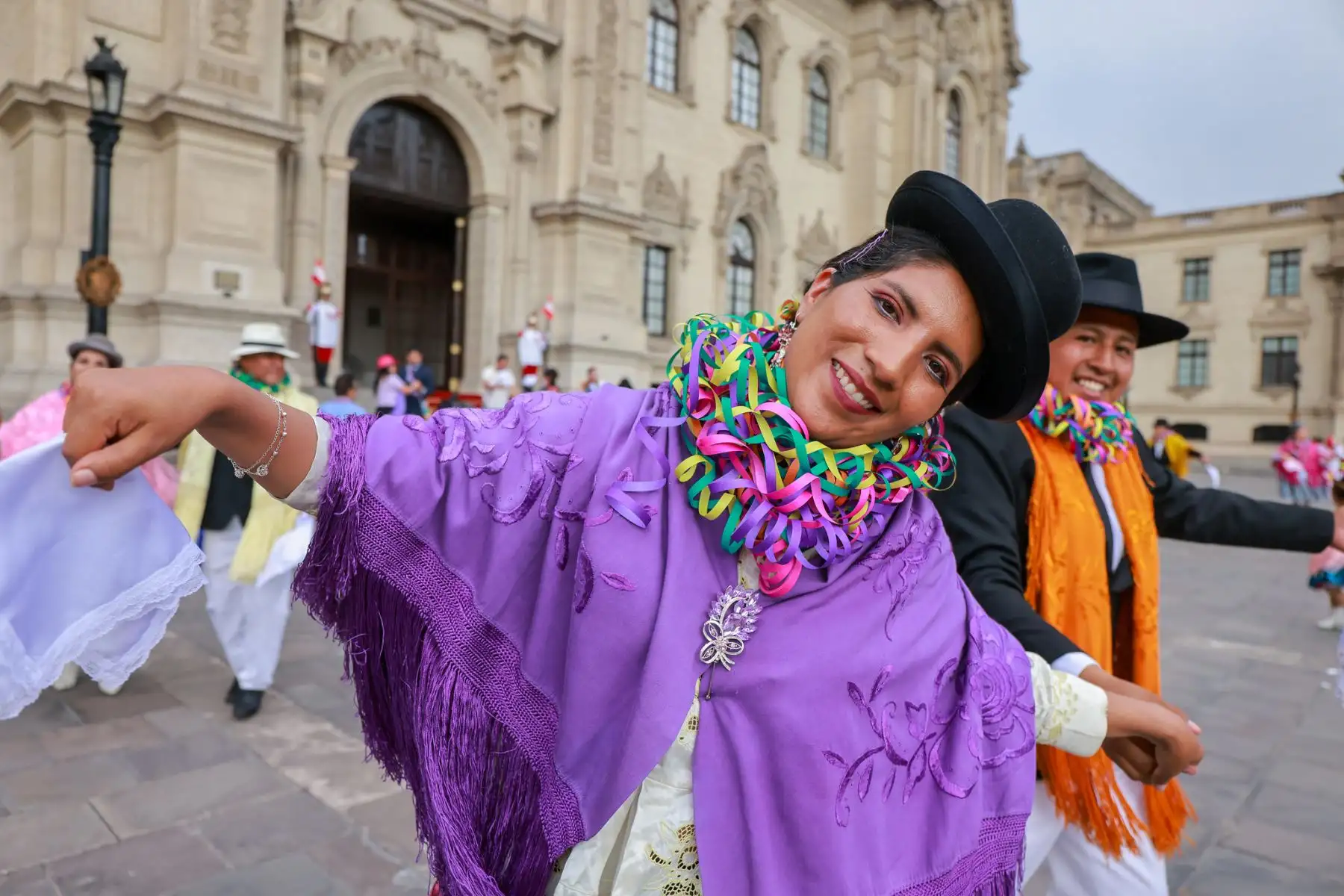 Presidente José Jerí participó en la presentación oficial del Carnaval Puneño 2026, realizada en el patio de honor de palacio de gobierno. Foto: ANDINA/Prensa Presidencia