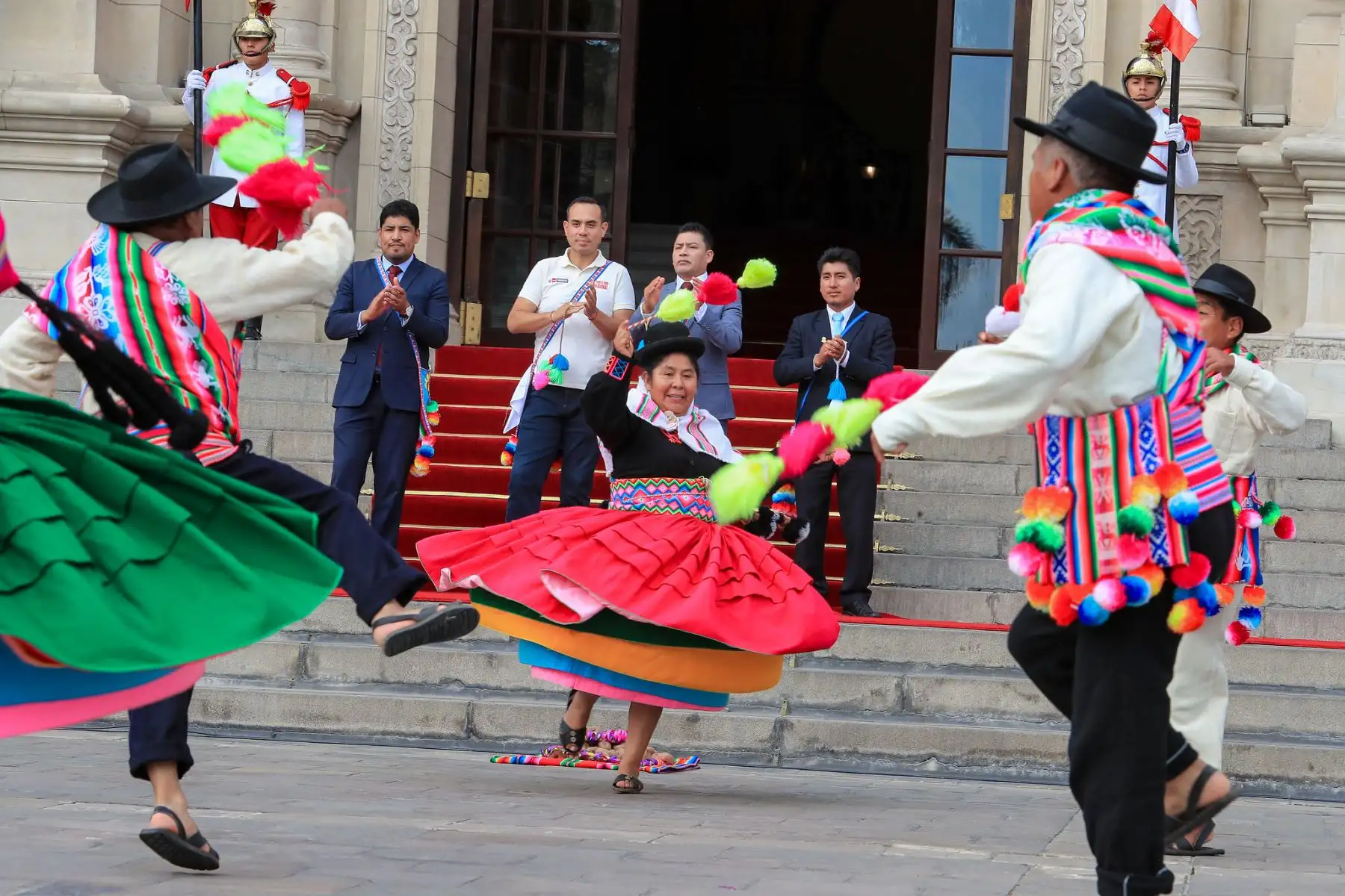 Presidente José Jerí participó en la presentación oficial del Carnaval Puneño 2026, realizada en el patio de honor de palacio de gobierno. Foto: ANDINA/Prensa Presidencia