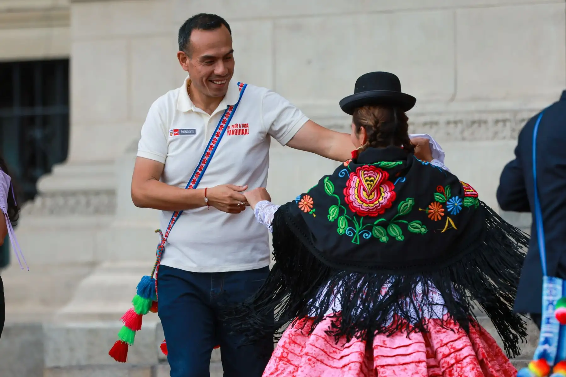 Presidente José Jerí participó en la presentación oficial del Carnaval Puneño 2026, realizada en el patio de honor de palacio de gobierno. Foto: ANDINA/Prensa Presidencia