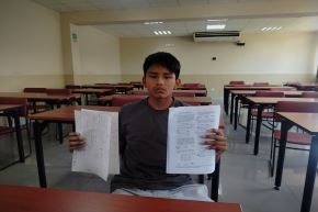 Thiago Gadiel Viviano Duran de 14 años es el postulante más joven del examen de admisión 2026-I de la Universidad Nacional de Ingeniería (UNI) de origen huanuqueño y actualmente vive en el distrito de San Miguel. Foto: ANDINA/Dany Seminario Coronado