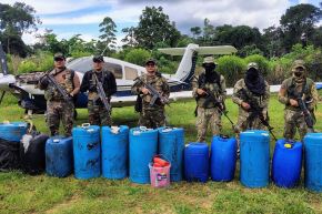 Golpe al tráfico ilícito de drogas representa una afectación económica de aproximadamente un millón de dólares para los grupos criminales involucrados en este ilícito negocio. Foto: Mininter