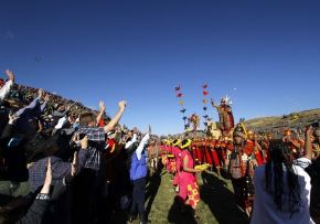 El imponente Inti Raymi o Fiesta del Sol, la ceremonia Incásica más esperada durante las fiestas en honor a la ciudad imperial del Cusco, capital del Tahuantinsuyo, será anunciado al mundo desde la lejana China y desde la Plaza Mayor de la ciudad de Lima. ANDINA/Percy Hurtado Santillán