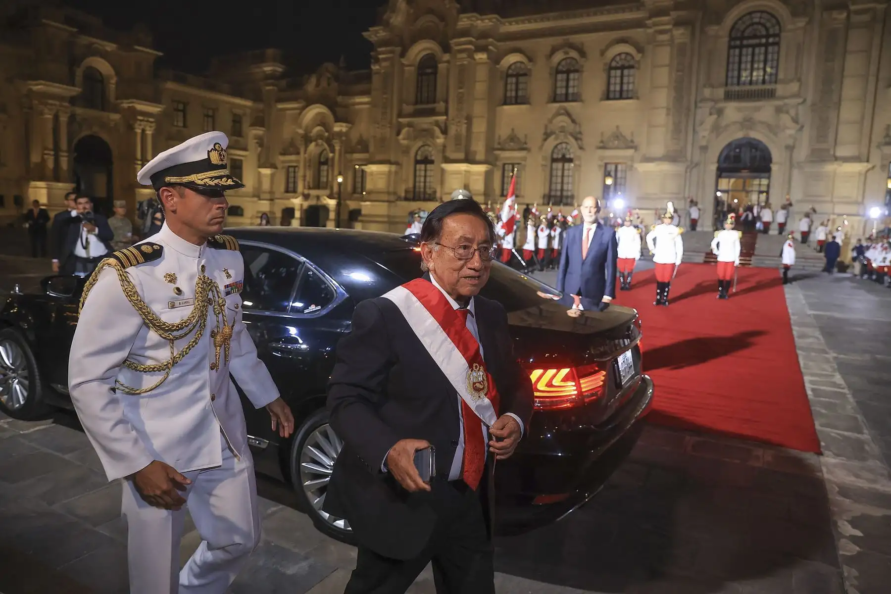 Llegada del presidente de la República del Perú, José María Balcázar, a Palacio de Gobierno. Foto: ANDINA/Prensa Presidencia