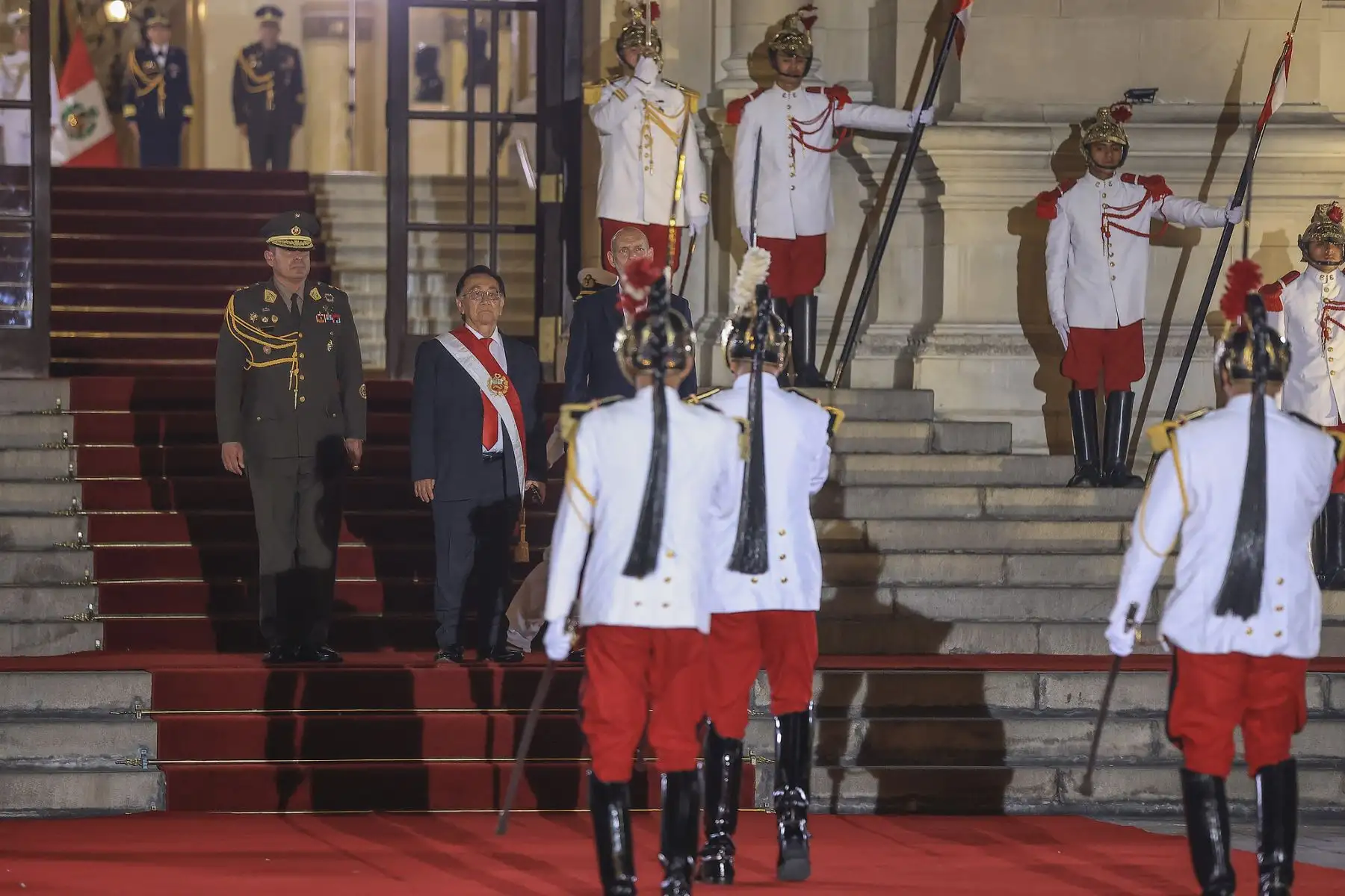 Llegada del presidente de la República del Perú, José María Balcázar, a Palacio de Gobierno. Foto: ANDINA/Prensa Presidencia