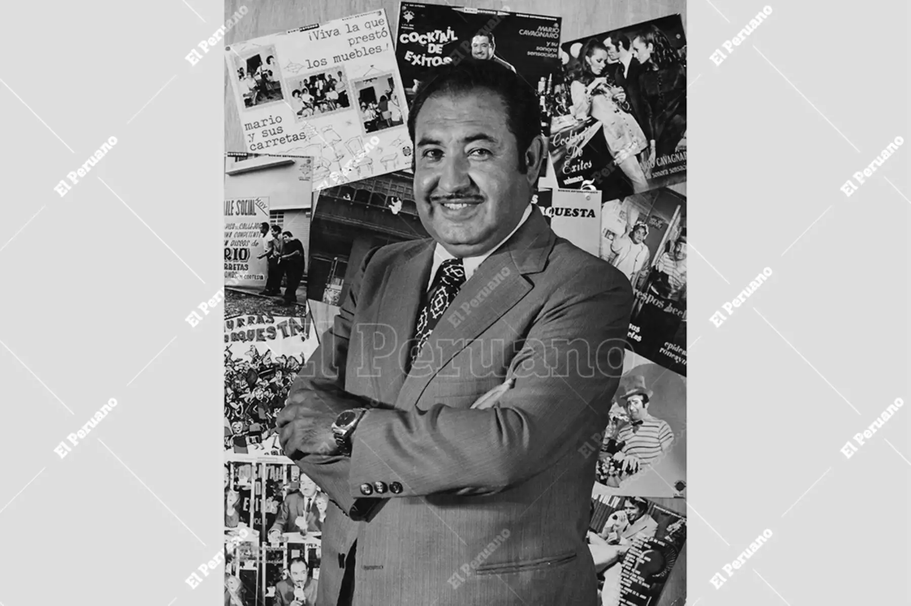 Lima - febrero 1972 / Compositor Mario Cavagnaro, pilar de la música criolla y autor del inolvidable tema «Yo la quería patita».  Foto: Archivo Histórico de El Peruano