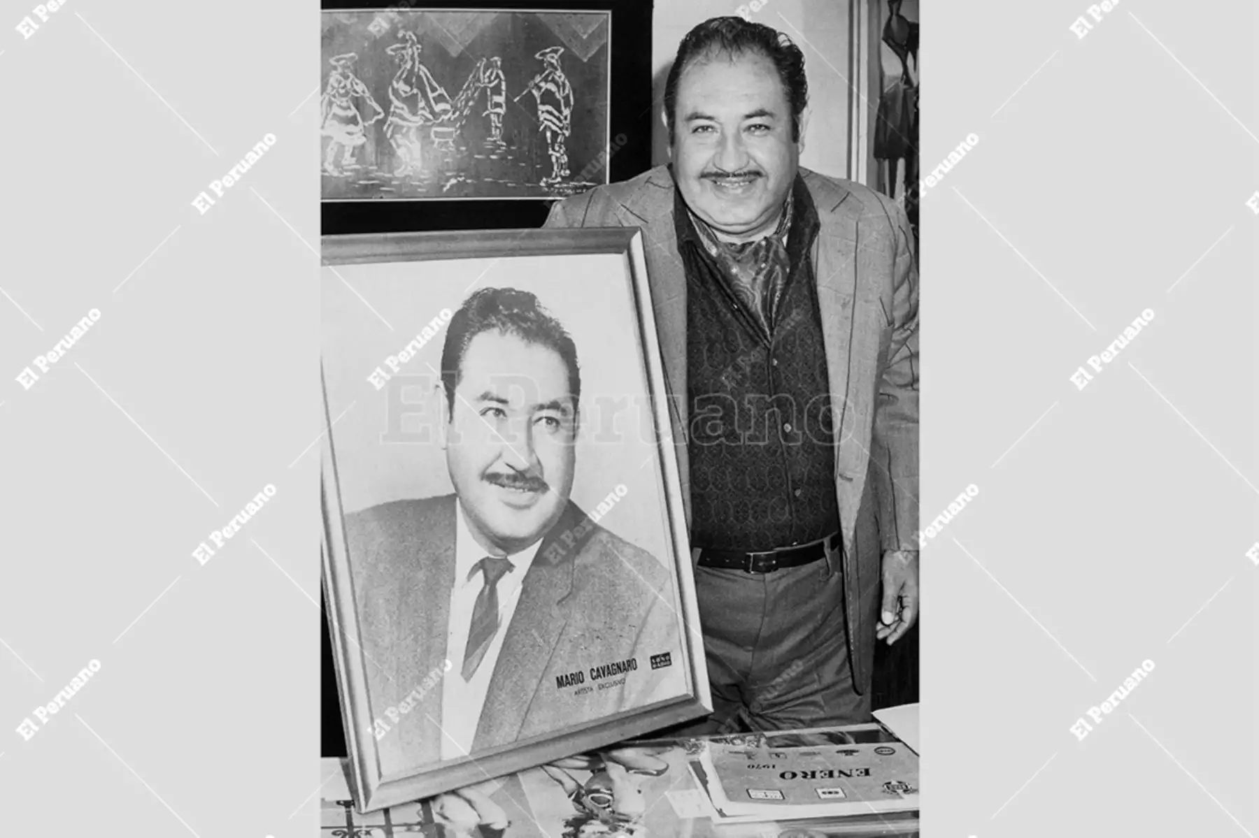 Lima - julio 1975 / Mario Cavagnaro, compositor de música criolla y boleros, autor del éxito musical "Emborráchame de Amor". Foto: Archivo Histórico de El Peruano